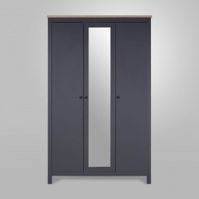 2.08.01.040.15 САГА шкаф 3 двери с зеркалом серый/ясень в Игриме - igrim.ok-mebel.com | фото 2