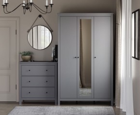 2.08.01.040.4 САГА шкаф 3 двери с зеркалом серый в Игриме - igrim.ok-mebel.com | фото 4