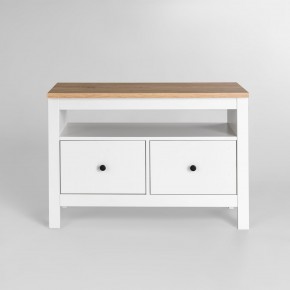2.08.03.080.14 САГА тумба 2 ящика белая/ясень RU в Игриме - igrim.ok-mebel.com | фото 2