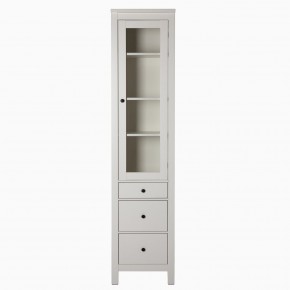 2.08.07.120.1 САГА шкаф с витриной 50 белый RU в Игриме - igrim.ok-mebel.com | фото