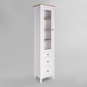 2.08.07.120.14 САГА шкаф с витриной 50 белый/ясень RU в Игриме - igrim.ok-mebel.com | фото