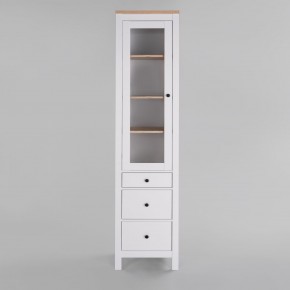2.08.07.120.14 САГА шкаф с витриной 50 белый/ясень RU в Игриме - igrim.ok-mebel.com | фото 2