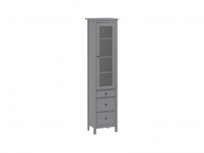 2.08.07.120.4 САГА шкаф с витриной 50 серый RU в Игриме - igrim.ok-mebel.com | фото