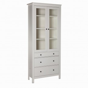 2.08.07.130.1 САГА шкаф с витриной 90 белый RU в Игриме - igrim.ok-mebel.com | фото