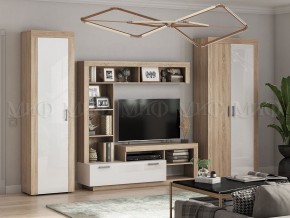 Ангара Шкаф 2-х створчатый (Белый глянец/Сонома) в Игриме - igrim.ok-mebel.com | фото 3
