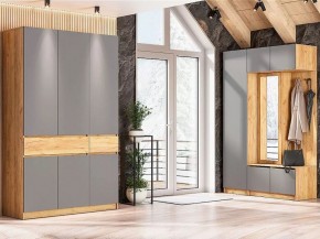АВИНЬОН Прихожая Пенал (Дуб Крафт золотой/Графит серый) в Игриме - igrim.ok-mebel.com | фото 4