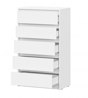АЙДЕН КМ06-700 Комод 5 ящиков (белый) в Игриме - igrim.ok-mebel.com | фото 2