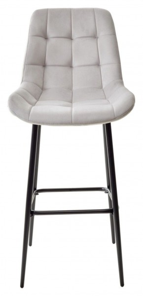 Барный стул ХОФМАН, цвет H-09 Светло-серый, велюр / черный каркас М-City в Игриме - igrim.ok-mebel.com | фото 5