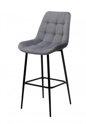 Барный стул ХОФМАН, цвет H-14 Серый, велюр / черный каркас М-City в Игриме - igrim.ok-mebel.com | фото