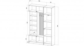 БАВАРИЯ Прихожая (дуб вотан/кашемир) в Игриме - igrim.ok-mebel.com | фото 2
