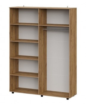 БАЙКАЛ Шкаф четырехстворчатый (Графит/Дуб золотой) в Игриме - igrim.ok-mebel.com | фото 2