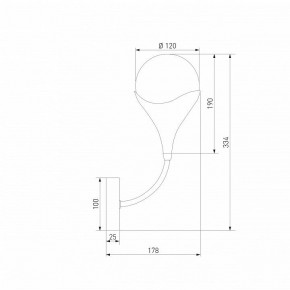 Бра Eurosvet Calyx 60168/1 латунь в Игриме - igrim.ok-mebel.com | фото 3