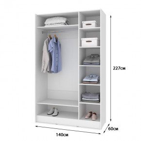БРАУН Б642 Шкаф-купе (дуб серый/белый) в Игриме - igrim.ok-mebel.com | фото