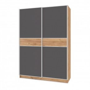 БРАУН Б685 Шкаф-купе (дуб золотой/графит) в Игриме - igrim.ok-mebel.com | фото