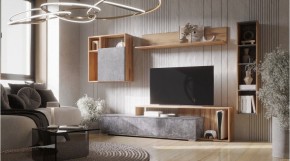 ДАЛЛАС Гостиная (модульная) цемент темный в Игриме - igrim.ok-mebel.com | фото