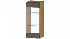 ДАЛЛАС Шкаф со стеклом (цемент темный) в Игриме - igrim.ok-mebel.com | фото