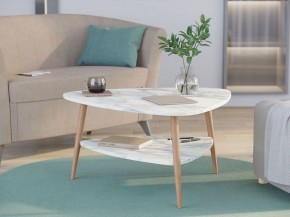 ДЕЛЬТА Стол журнальный (белый мрамор) в Игриме - igrim.ok-mebel.com | фото