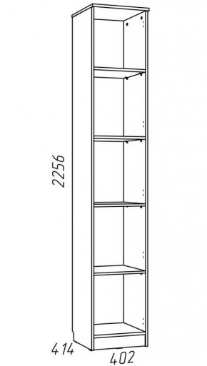 Детская Фанк Шкаф для книг НМ 013.03-01 М в Игриме - igrim.ok-mebel.com | фото 3