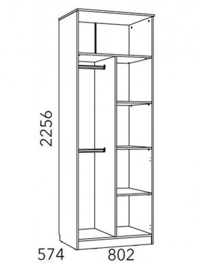 Детская Фанк Шкаф для одежды НМ 014.07 М в Игриме - igrim.ok-mebel.com | фото 3