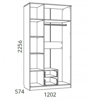 Детская Фанк Шкаф комбинированный НМ 013.08-01 М1 в Игриме - igrim.ok-mebel.com | фото 3