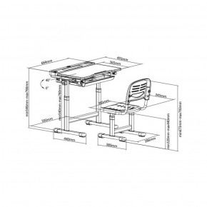 Комплект парта + стул трансформеры Cantare Blue в Игриме - igrim.ok-mebel.com | фото 9