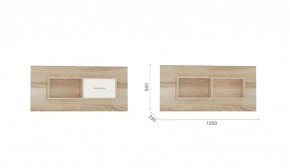 Детская Система Стелс Полка навесная 1д Дуб сонома/Белый в Игриме - igrim.ok-mebel.com | фото