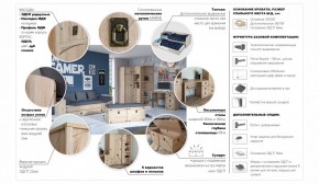 Детская Система Валенсия Комод 5ящ Дуб сонома в Игриме - igrim.ok-mebel.com | фото 3