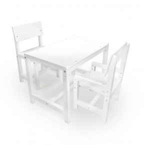 Детский растущий комплект стол и два стула  Я САМ "Лофт" (Белый, Белый) в Игриме - igrim.ok-mebel.com | фото