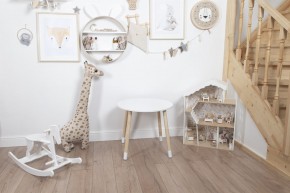Детский стол круглый Rolti Baby (белый/береза, массив березы/мдф) в Игриме - igrim.ok-mebel.com | фото