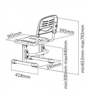 Детский стул SST3 Grey в Игриме - igrim.ok-mebel.com | фото 4