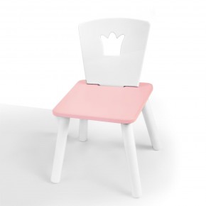 Детский стул Корона (Белый/Розовый/Белый) в Игриме - igrim.ok-mebel.com | фото 1