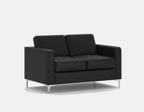 Диван двухместный Актив экокожа Euroline (9100 черный) в Игриме - igrim.ok-mebel.com | фото 2
