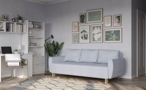 Диван-кровать Тулисия пастельно-голубой, ткань рогожка в Игриме - igrim.ok-mebel.com | фото 4