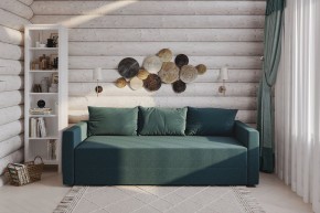 Диван-кровать Вало сине-зелёный, ткань рогожка в Игриме - igrim.ok-mebel.com | фото 2
