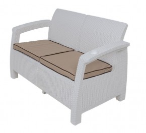 Диван Yalta Premium Sofa 2 Set (Ялта) белый (+подушки под спину) в Игриме - igrim.ok-mebel.com | фото