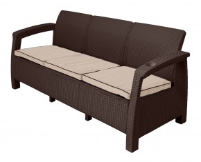 Диван Yalta Premium Sofa 3 Set (Ялта) шоколадный (+подушки под спину) в Игриме - igrim.ok-mebel.com | фото