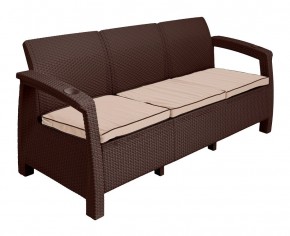 Диван Yalta Premium Sofa 3 Set (Ялта) шоколадный (+подушки под спину) в Игриме - igrim.ok-mebel.com | фото 2