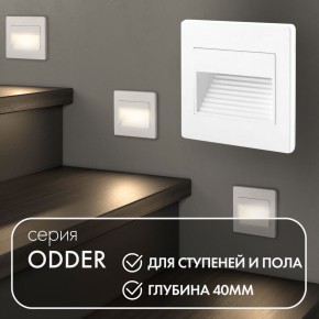 DK3050-WH Светильник встраиваемый в стену, IP 20, LED 3000, 1 Вт, белый, пластик в Игриме - igrim.ok-mebel.com | фото 5