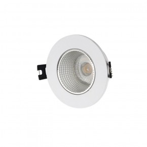 DK3061-WH+CH Встраиваемый светильник, IP 20, 10 Вт, GU5.3, LED, белый/хром, пластик в Игриме - igrim.ok-mebel.com | фото