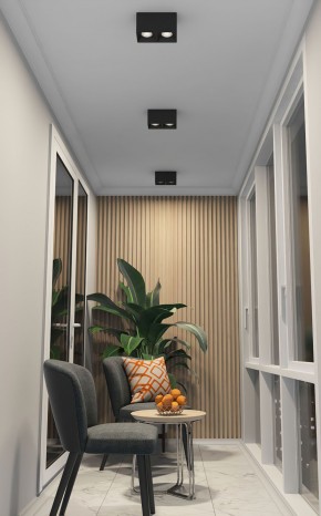 DK3085-BK+CH Светильник накладной IP 20, 10 Вт, GU5.3, LED, черный/хром, пластик в Игриме - igrim.ok-mebel.com | фото 2
