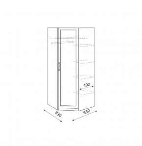 Дуглас (подростковая) М01 Шкаф угловой в Игриме - igrim.ok-mebel.com | фото 3