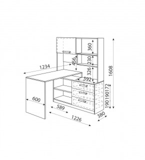 Дуглас (подростковая) М07 Стол угловой в Игриме - igrim.ok-mebel.com | фото 2