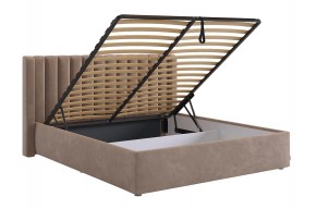 ЕВА Кровать с ПМ 1600 (латте) в Игриме - igrim.ok-mebel.com | фото