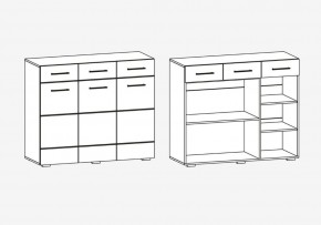 Фиеста №13 Комод глухой (Венге/Белый глянец) в Игриме - igrim.ok-mebel.com | фото