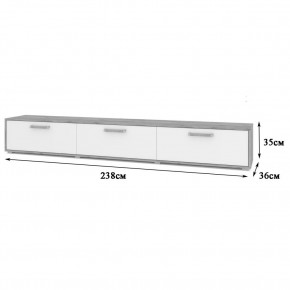 ФЛОРИДА Гостиная (модульная) дуб серый/белый в Игриме - igrim.ok-mebel.com | фото 3