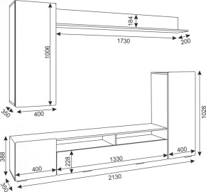 Гостиная Альфа (Белый/Белый глянец) в Игриме - igrim.ok-mebel.com | фото 4