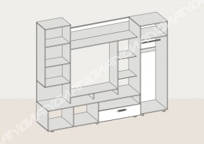 Гостиная Аллегро вариант-3 (Венге/Белфорт) в Игриме - igrim.ok-mebel.com | фото 3