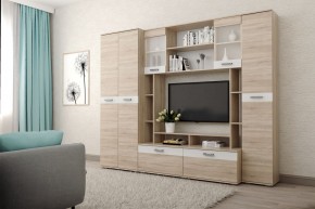 Гостиная Белла (Дуб Сонома/Белый глянец) в Игриме - igrim.ok-mebel.com | фото