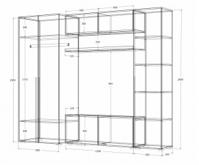 Гостиная Норден (Дуб Крафт белый) в Игриме - igrim.ok-mebel.com | фото 4