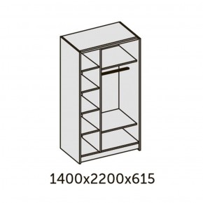 ИННЭС-5 Шкаф-купе 2-х дв. 1400 (2дв. Ф1 - бодега белая) в Игриме - igrim.ok-mebel.com | фото 2